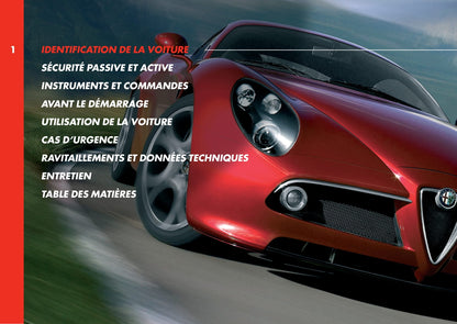 2008 Alfa Romeo 8C Competizione Owner's Manual | French