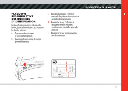 2008 Alfa Romeo 8C Competizione Owner's Manual | French