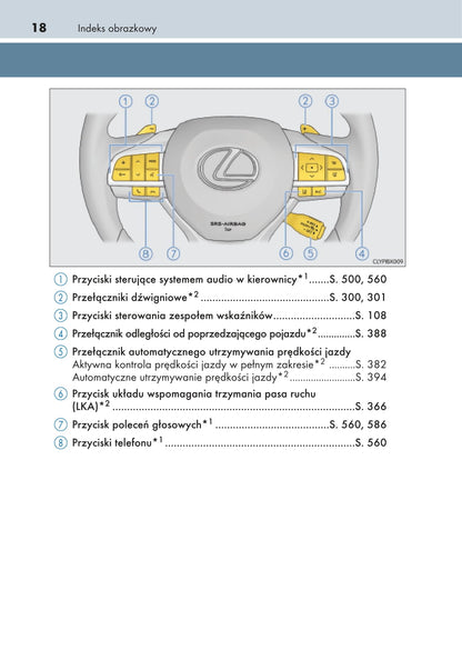 2017-2019 Lexus RX 300/RX 350/RX 350L Owner's Manual | Polish