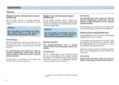 1991-1997 Volkswagen Golf Gebruikershandleiding | Nederlands