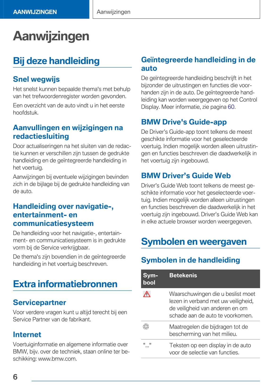 2020-2021 BMW X1 Owner's Manual | Dutch