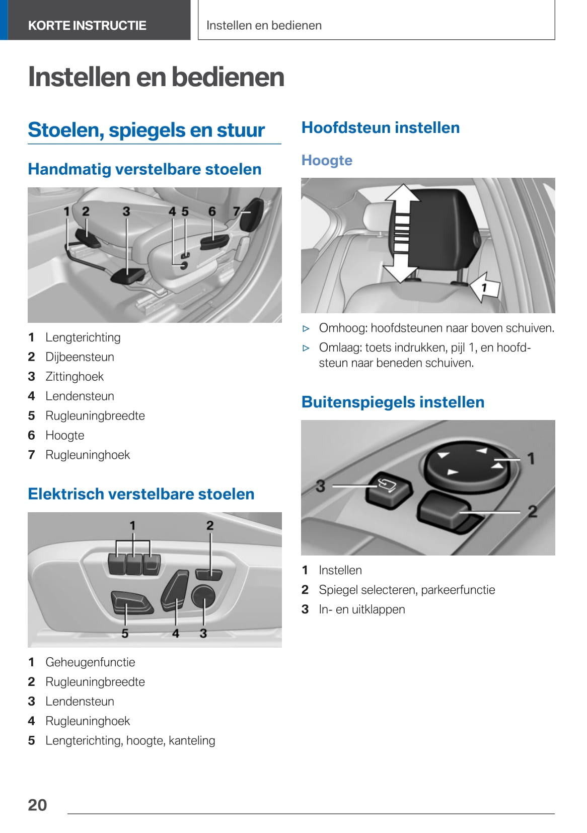 2020-2021 BMW X1 Owner's Manual | Dutch