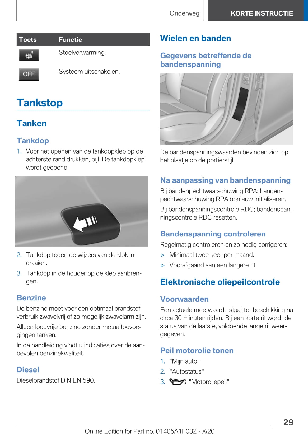 2020-2021 BMW X1 Owner's Manual | Dutch