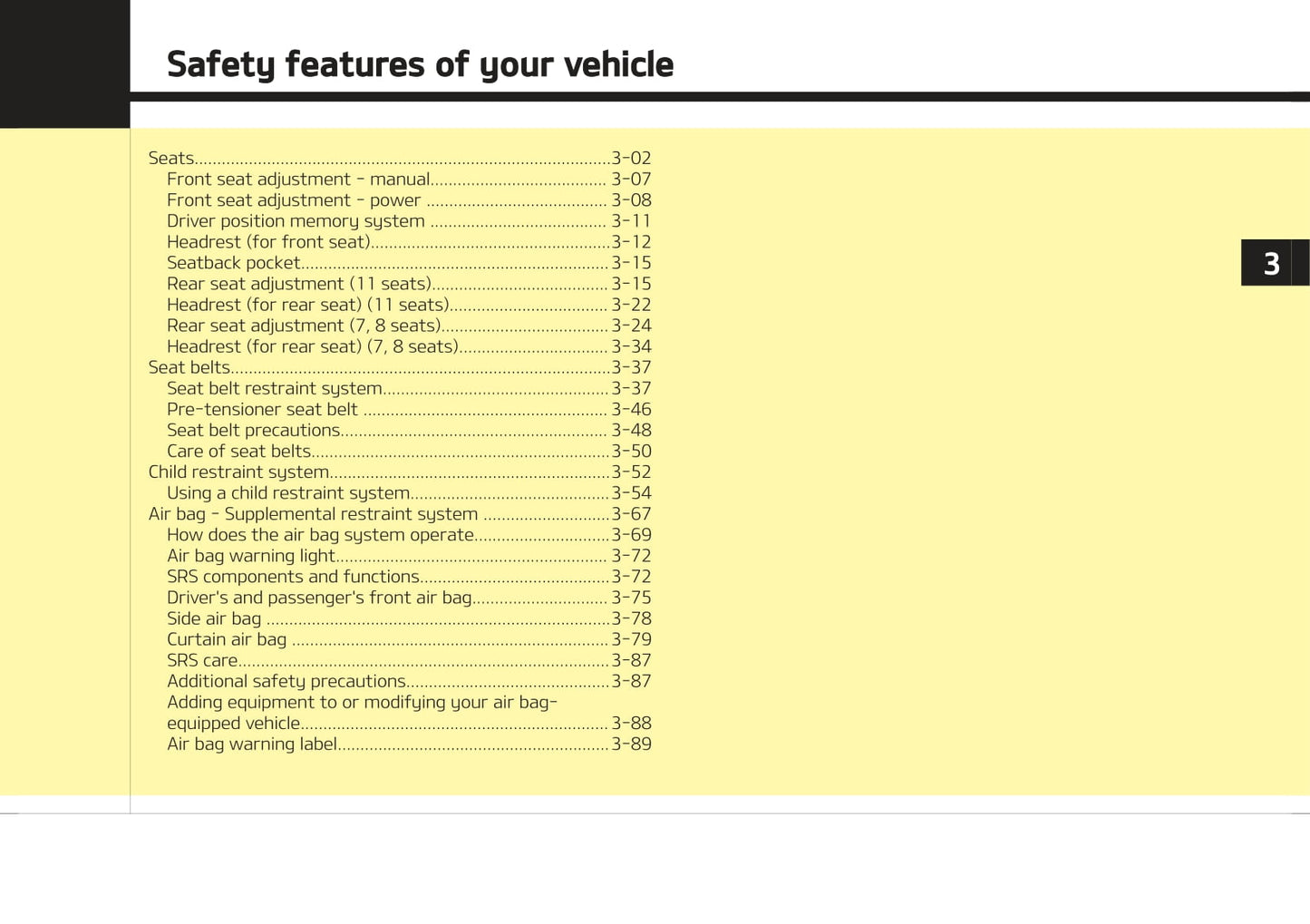 2018-2019 Kia Carnival/Sedona Owner's Manual | English