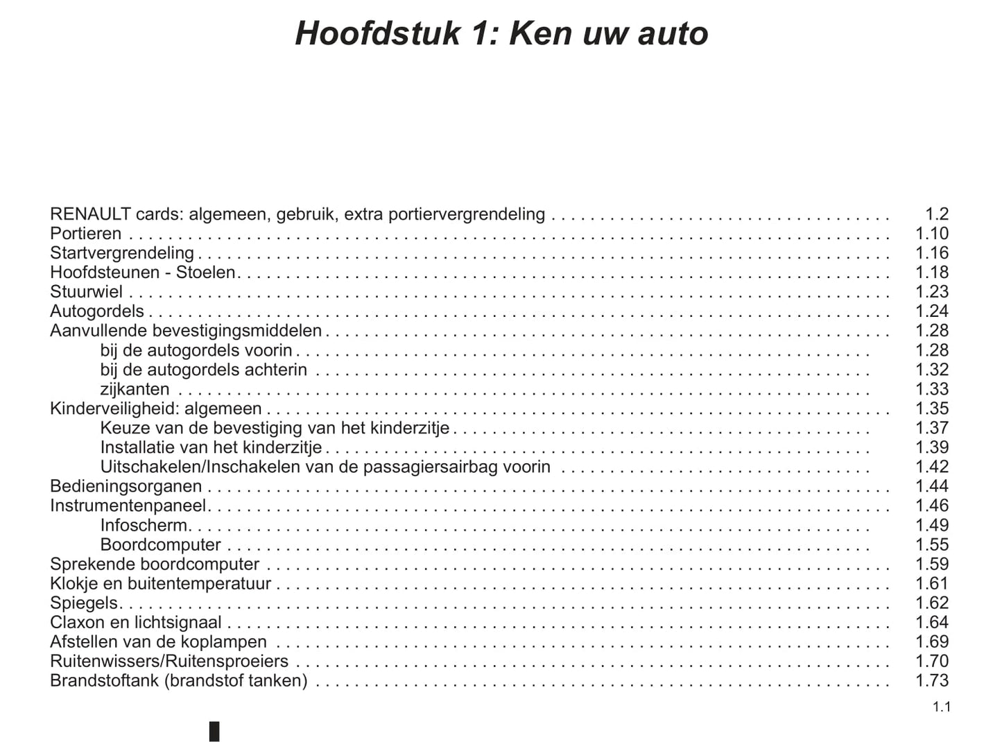 2009-2010 Renault Vel Satis Owner's Manual | Dutch