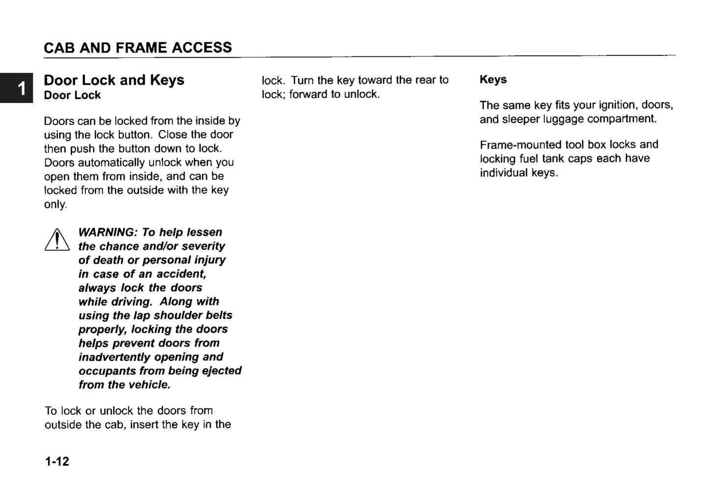 2011 Peterbilt Conventional Owner's Manual | English