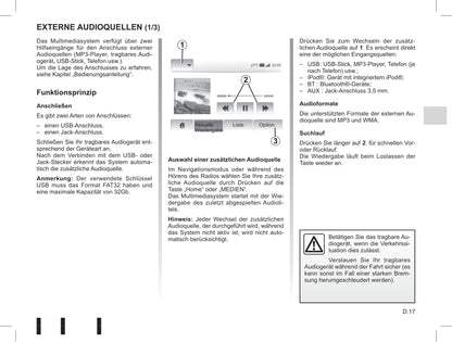 Renault Media Nav Bedienungsanleitung 2015 - 2018