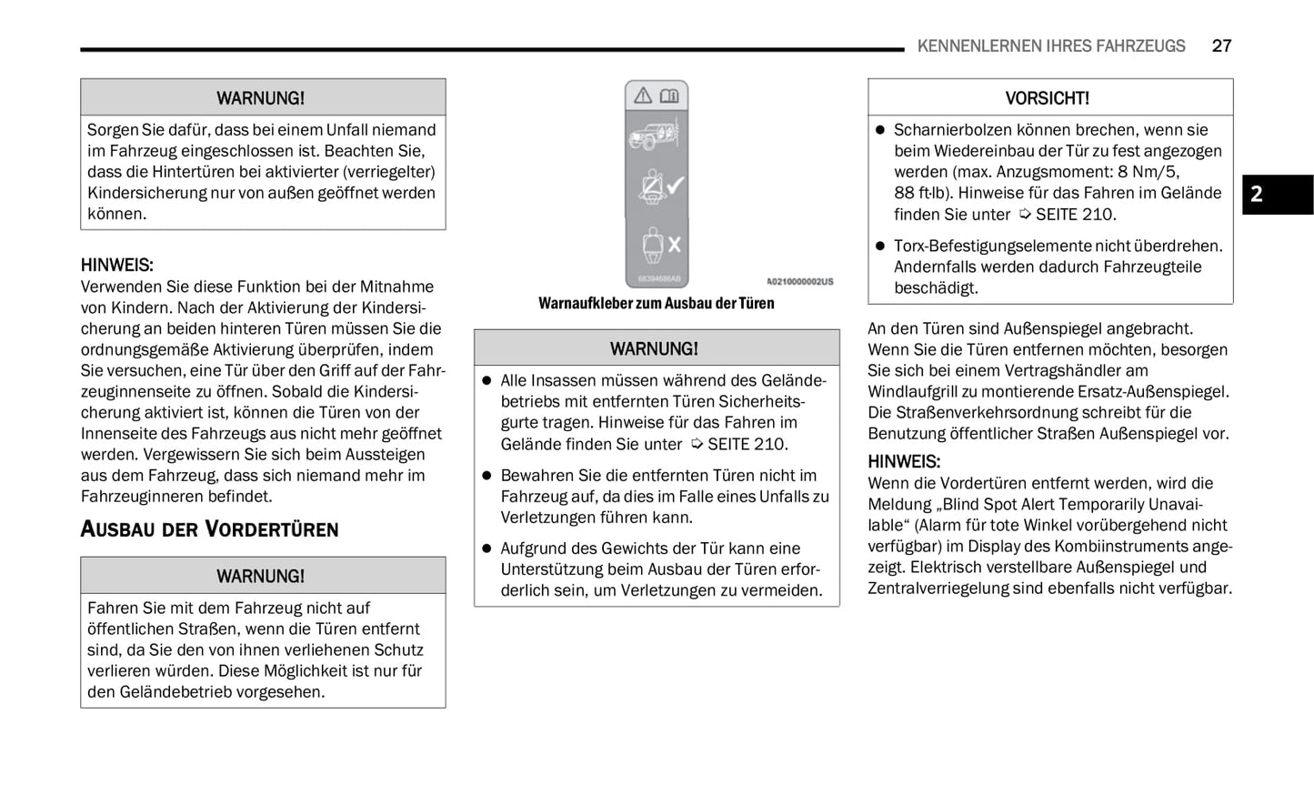 2022 Jeep Gladiator Owner's Manual | German