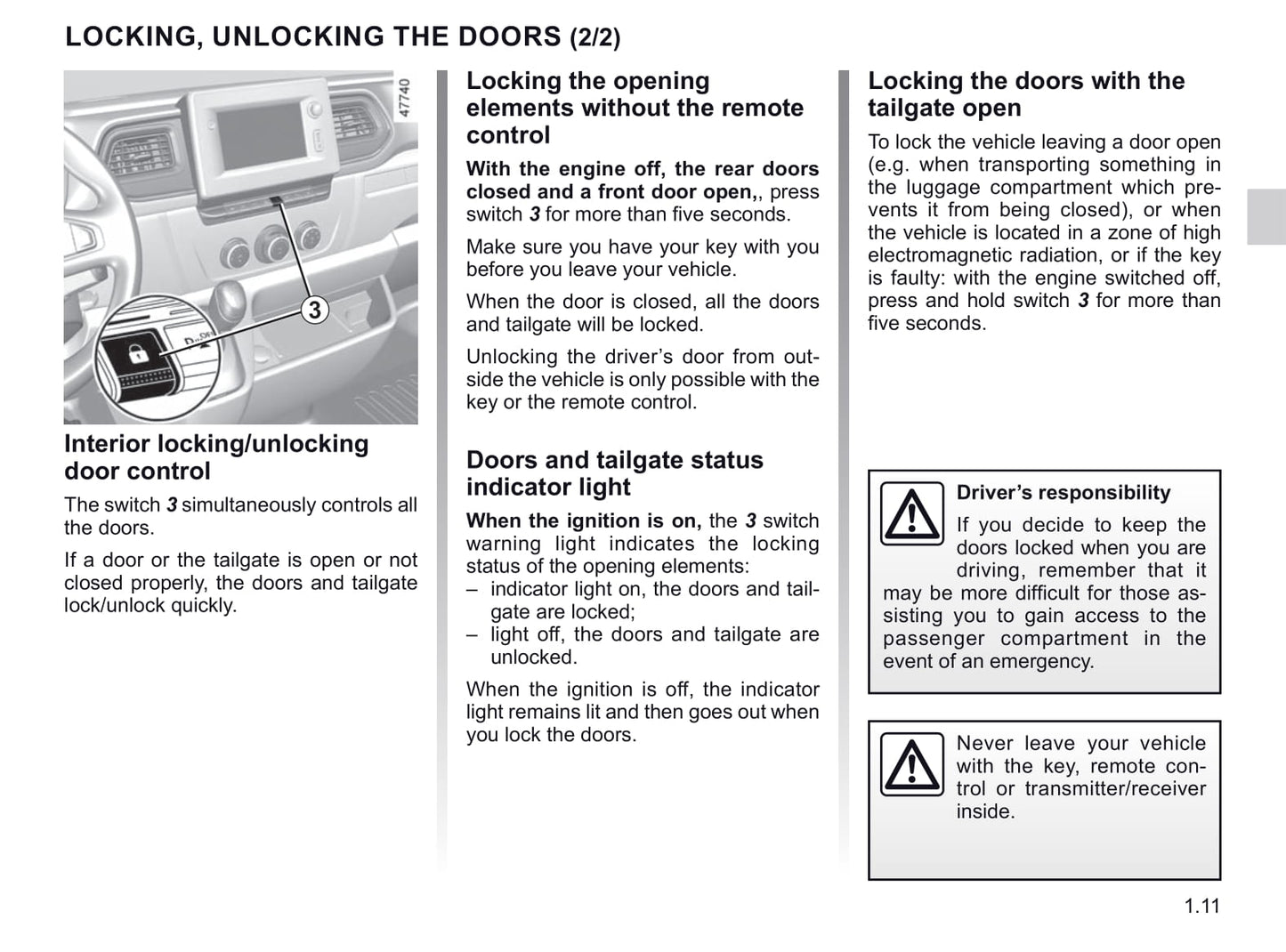 2019-2020 Renault Master Owner's Manual | English