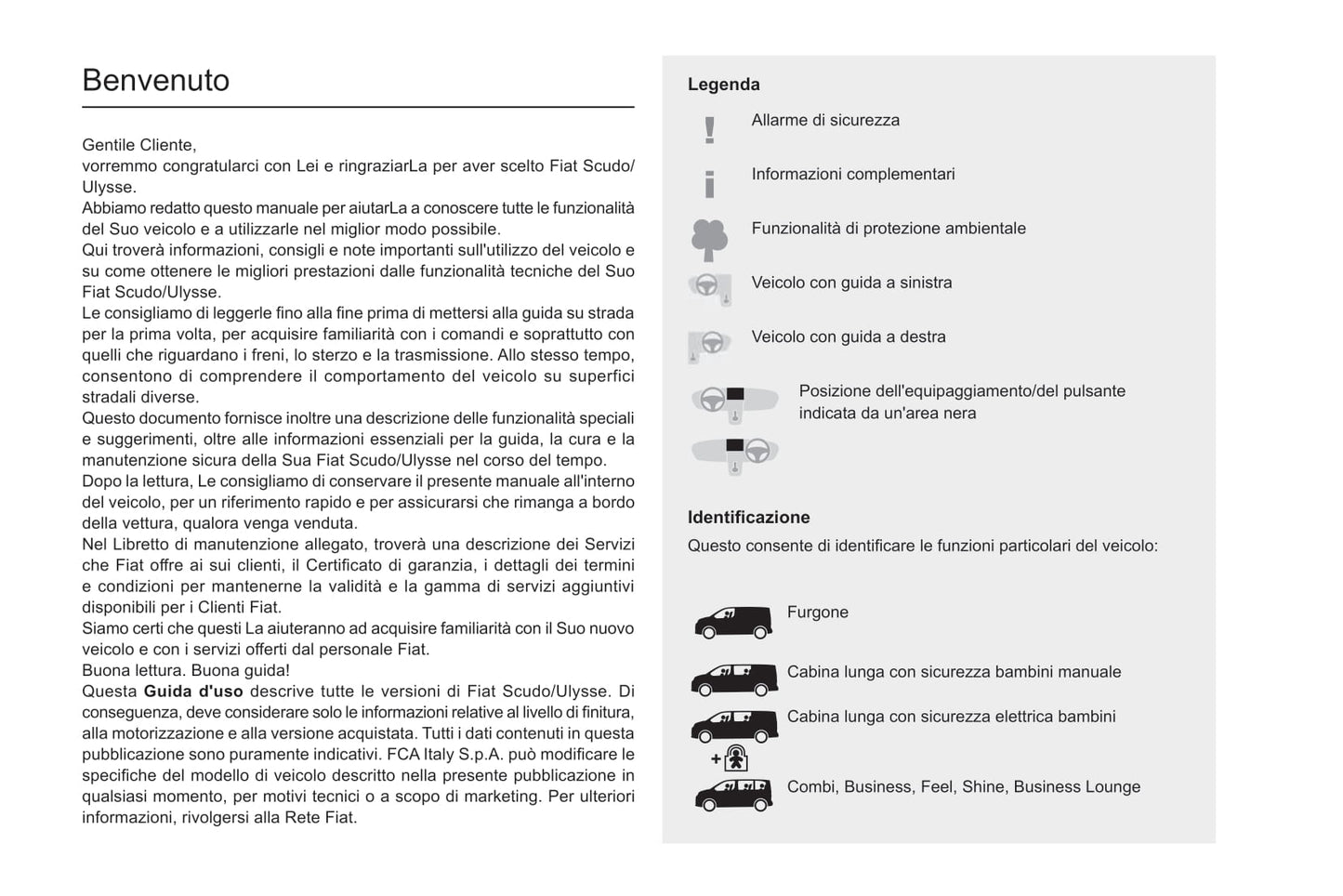 2022-2023 Fiat Scudo Ulysse Manuel du propriétaire | Italien