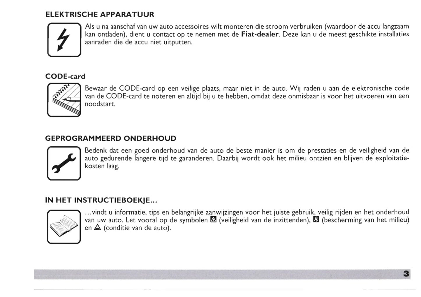 2003-2004 Fiat Doblò Owner's Manual | Dutch