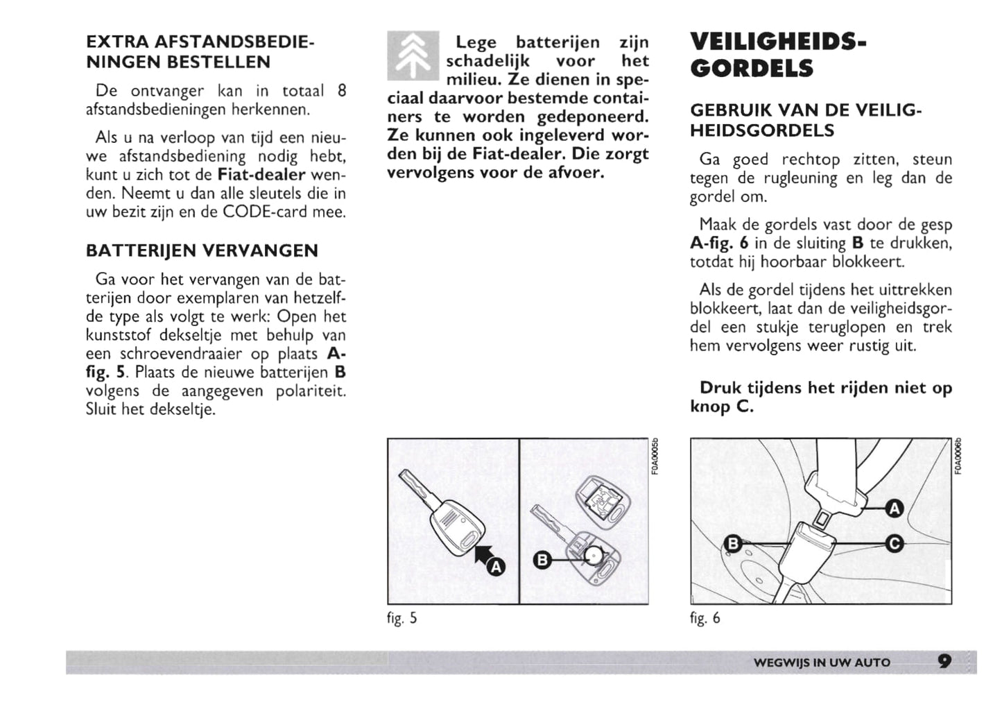 2003-2004 Fiat Doblò Owner's Manual | Dutch