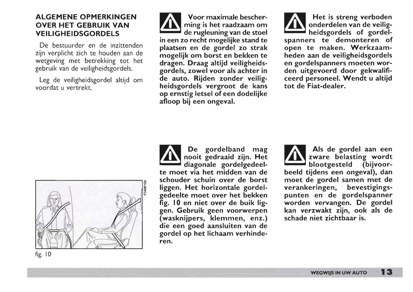 2003-2004 Fiat Doblò Owner's Manual | Dutch