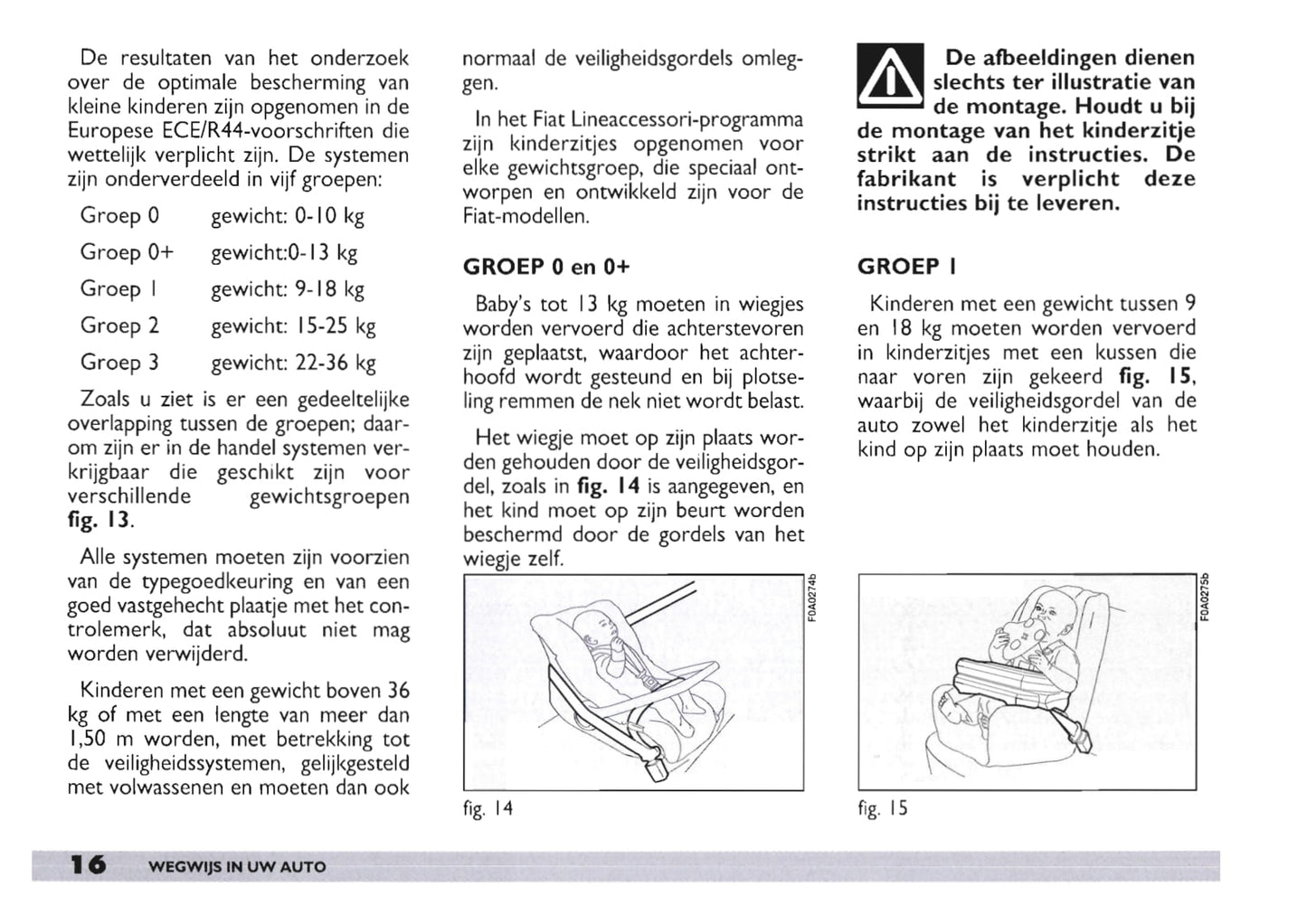 2003-2004 Fiat Doblò Owner's Manual | Dutch