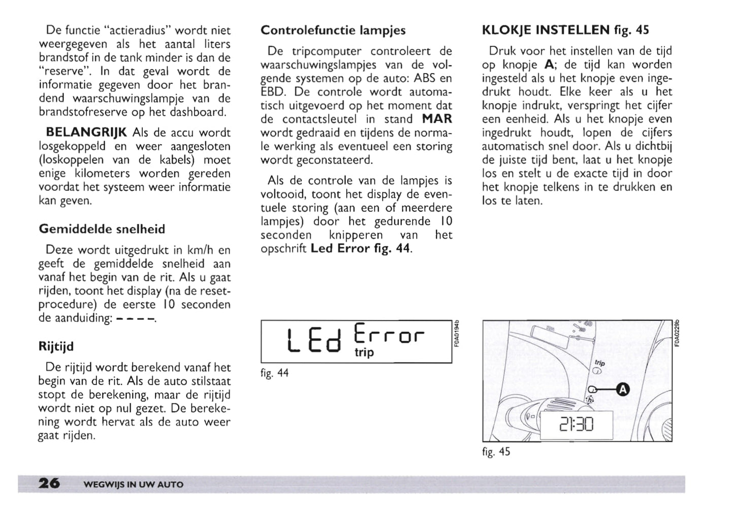 2003-2004 Fiat Doblò Owner's Manual | Dutch