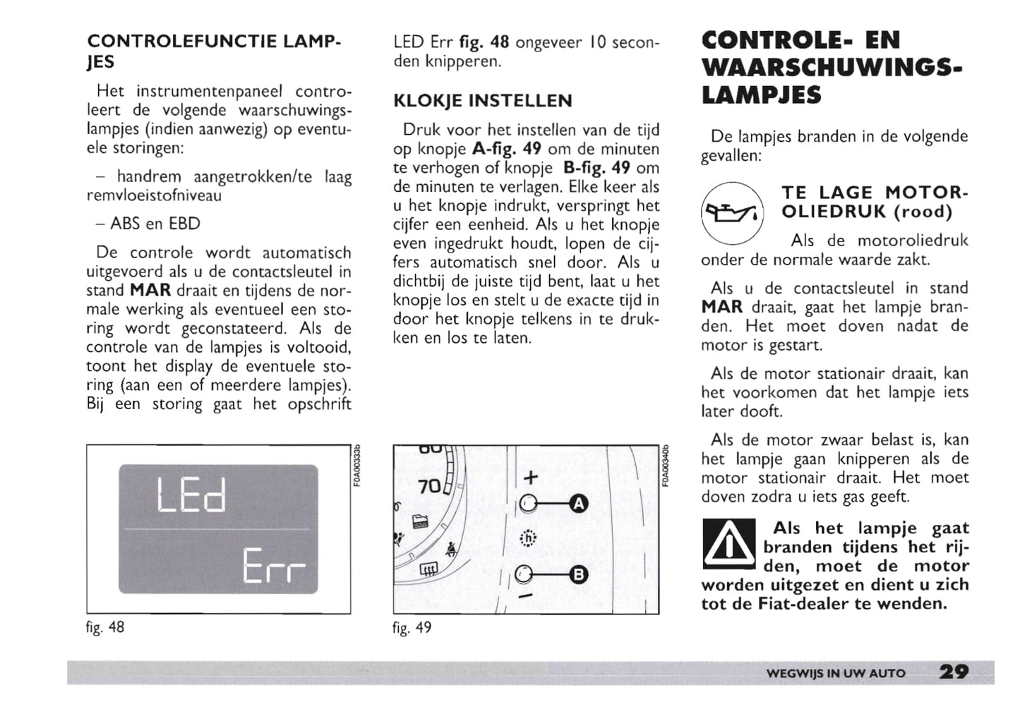 2003-2004 Fiat Doblò Owner's Manual | Dutch