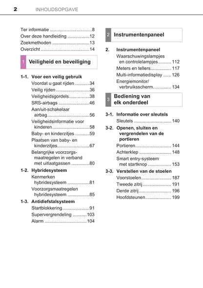 2017-2019 Toyota Prius+ Owner's Manual | Dutch