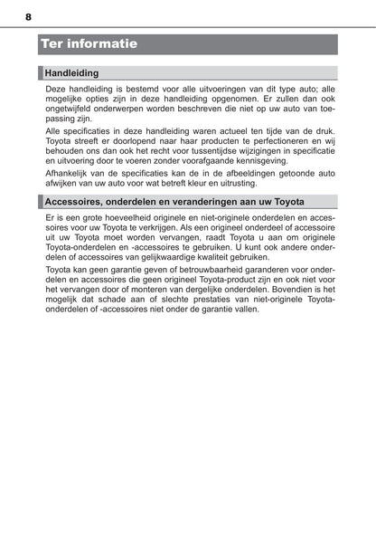 2017-2019 Toyota Prius+ Owner's Manual | Dutch