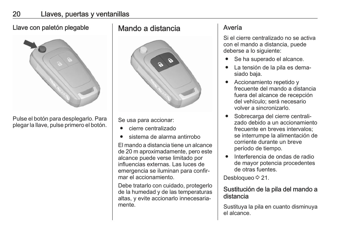 2018-2019 Opel Karl Owner's Manual | Spanish