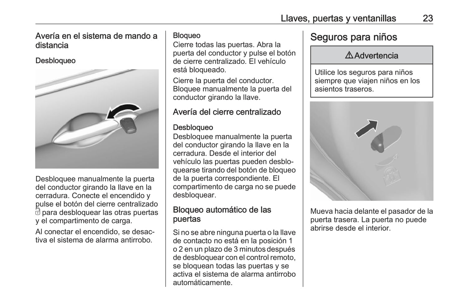 2018-2019 Opel Karl Owner's Manual | Spanish