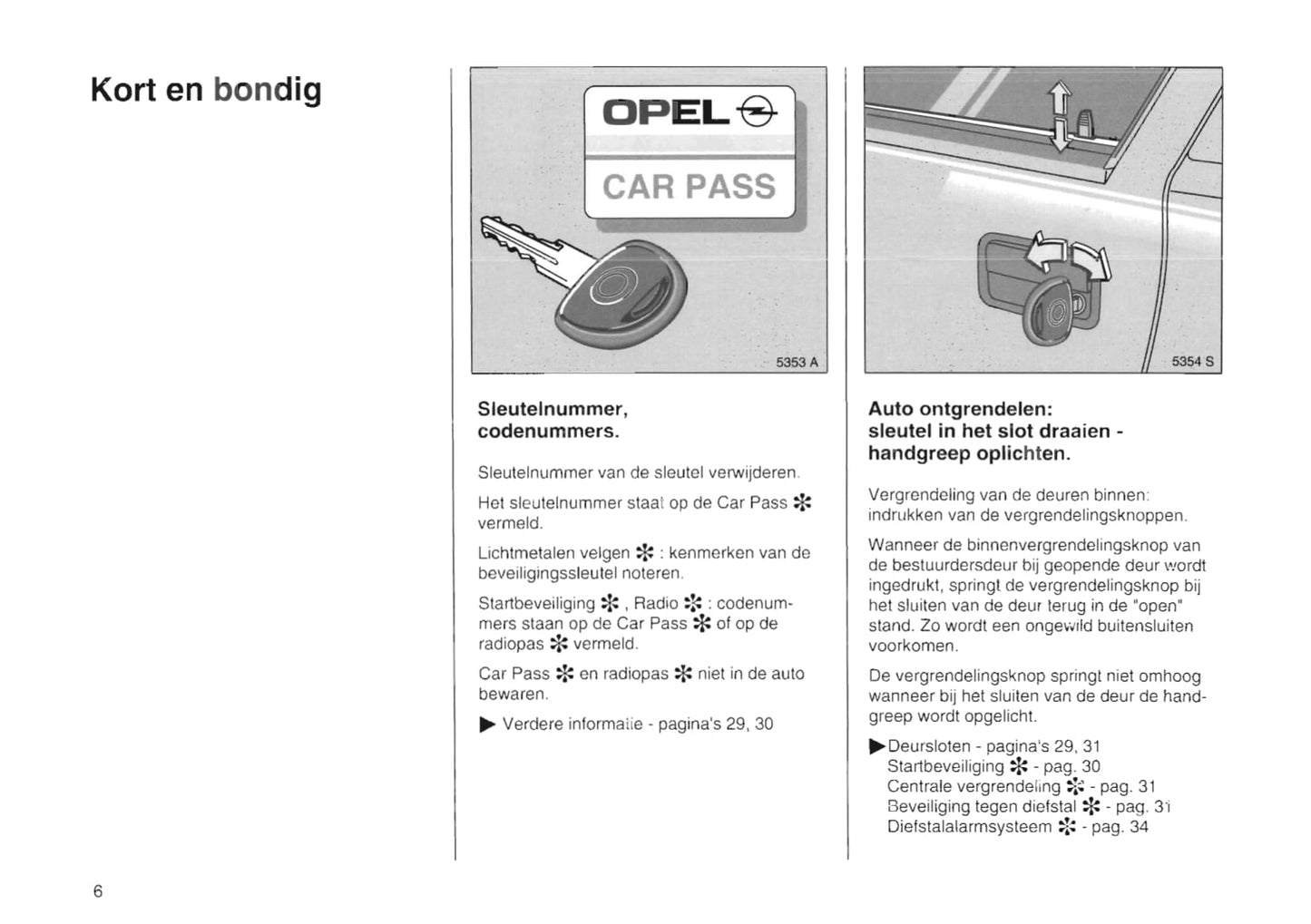 1994-2000 Opel Tigra Owner's Manual | Dutch