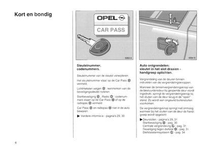 1994-2000 Opel Tigra Owner's Manual | Dutch