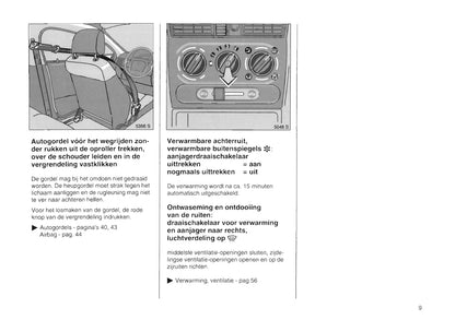 1994-2000 Opel Tigra Owner's Manual | Dutch