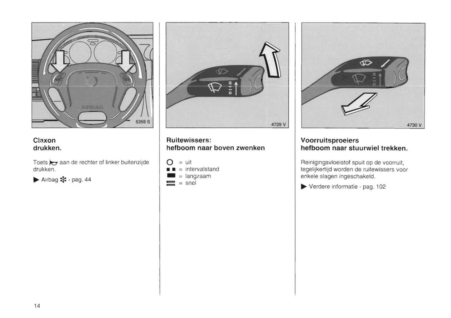 1994-2000 Opel Tigra Owner's Manual | Dutch