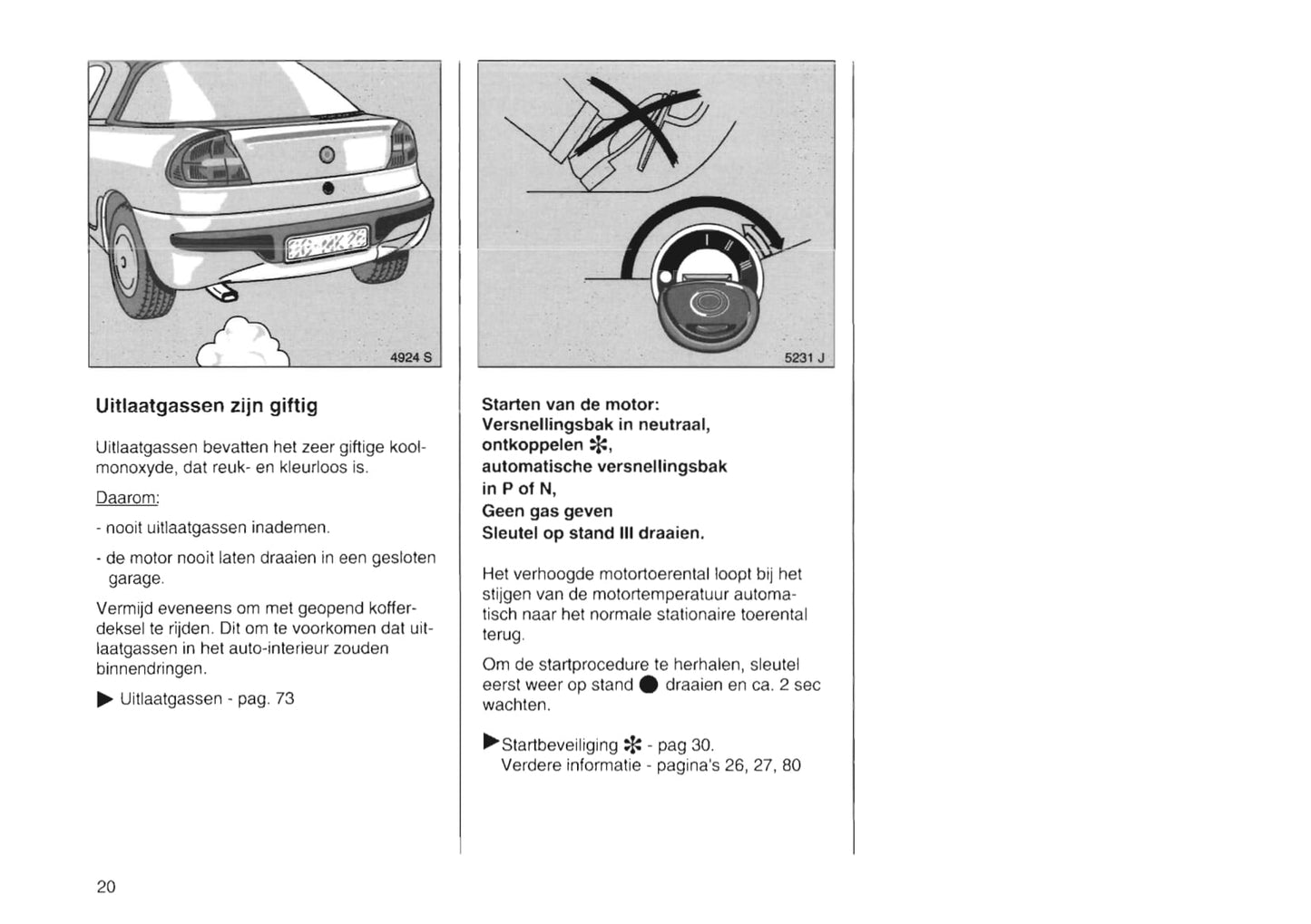 1994-2000 Opel Tigra Owner's Manual | Dutch