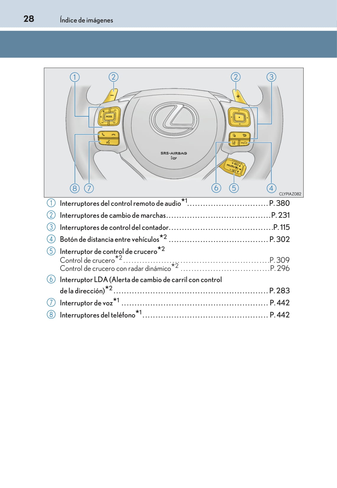 2016-2017 Lexus IS 300h Owner's Manual | Spanish