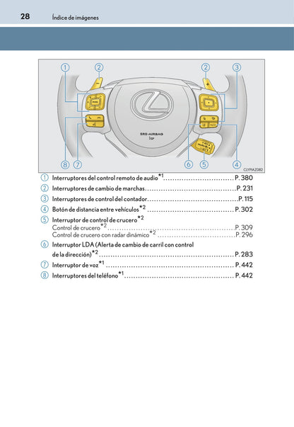 2016-2017 Lexus IS 300h Owner's Manual | Spanish