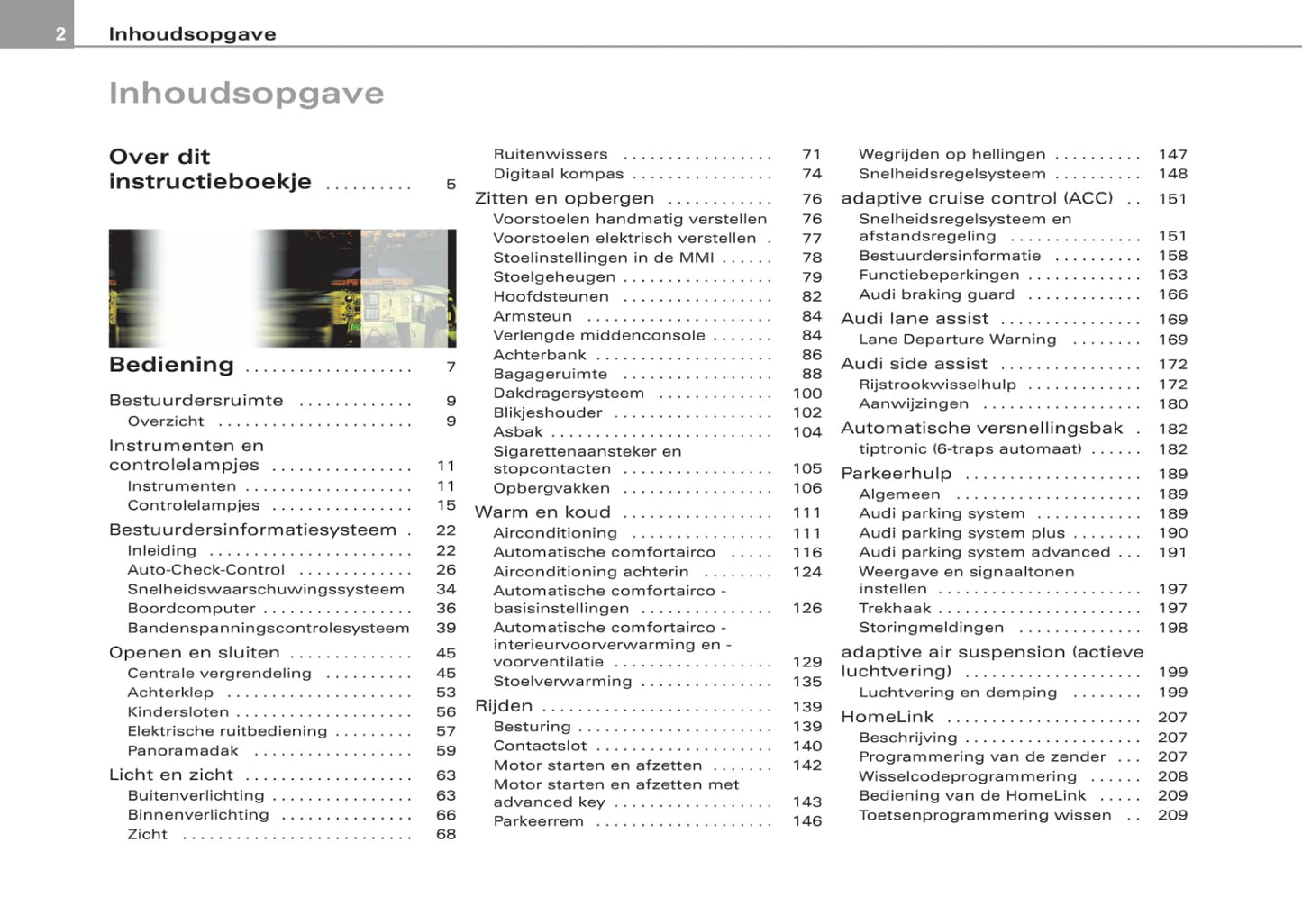 2006-2009 Audi Q7 Owner's Manual | Dutch