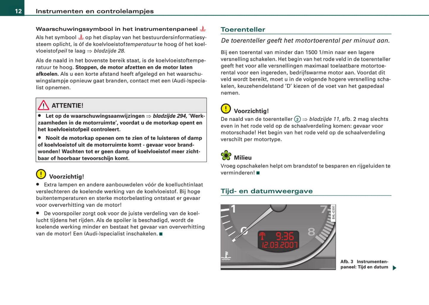 2006-2009 Audi Q7 Owner's Manual | Dutch