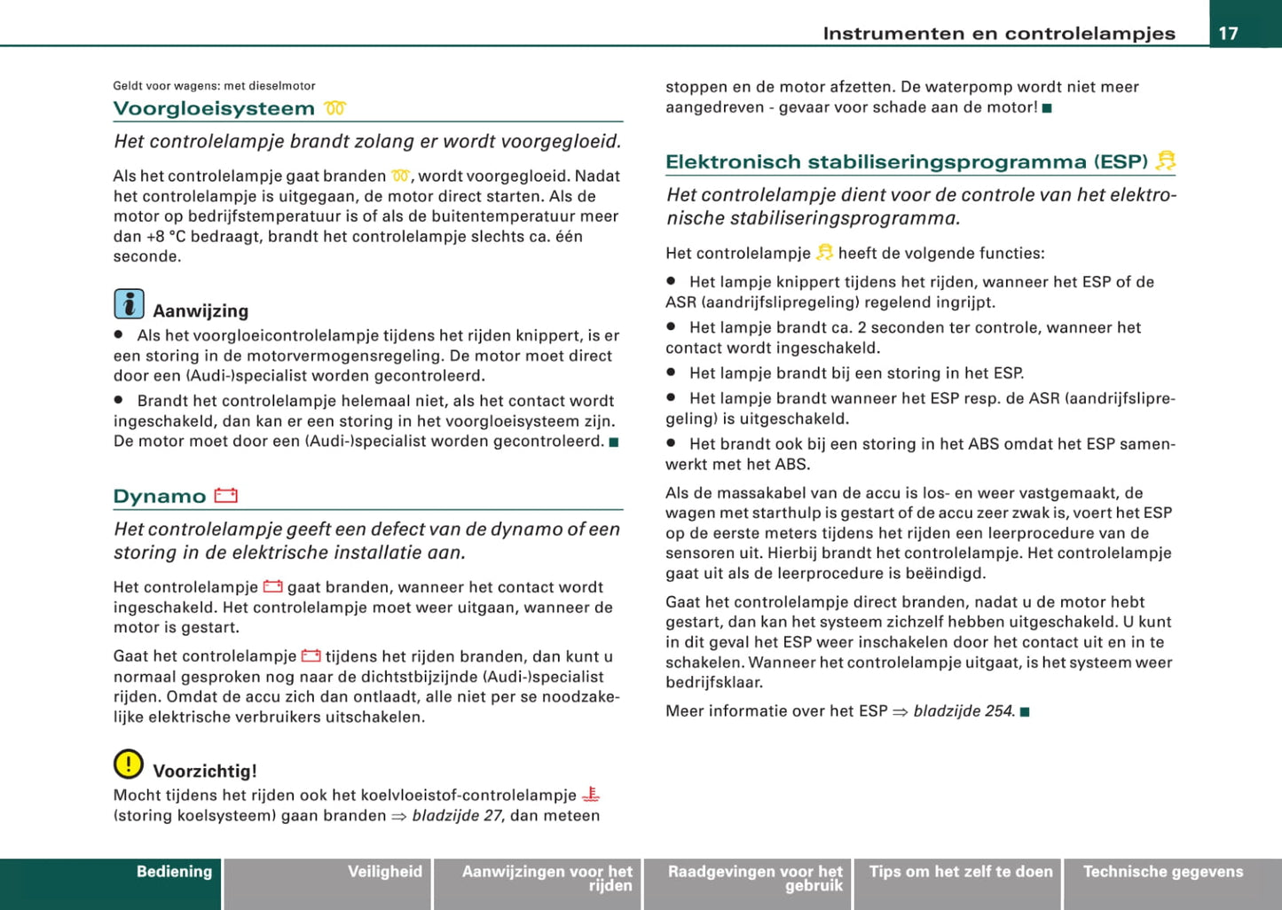 2006-2009 Audi Q7 Owner's Manual | Dutch