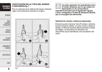 2009-2012 Abarth Punto Evo Manuel du propriétaire | Espagnol