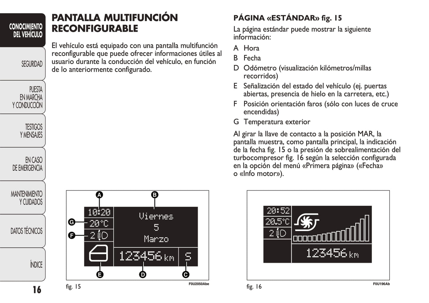 2009-2012 Abarth Punto Evo Manuel du propriétaire | Espagnol