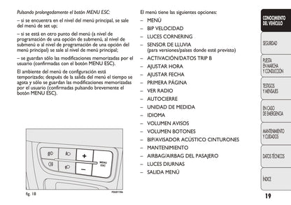 2009-2012 Abarth Punto Evo Manuel du propriétaire | Espagnol