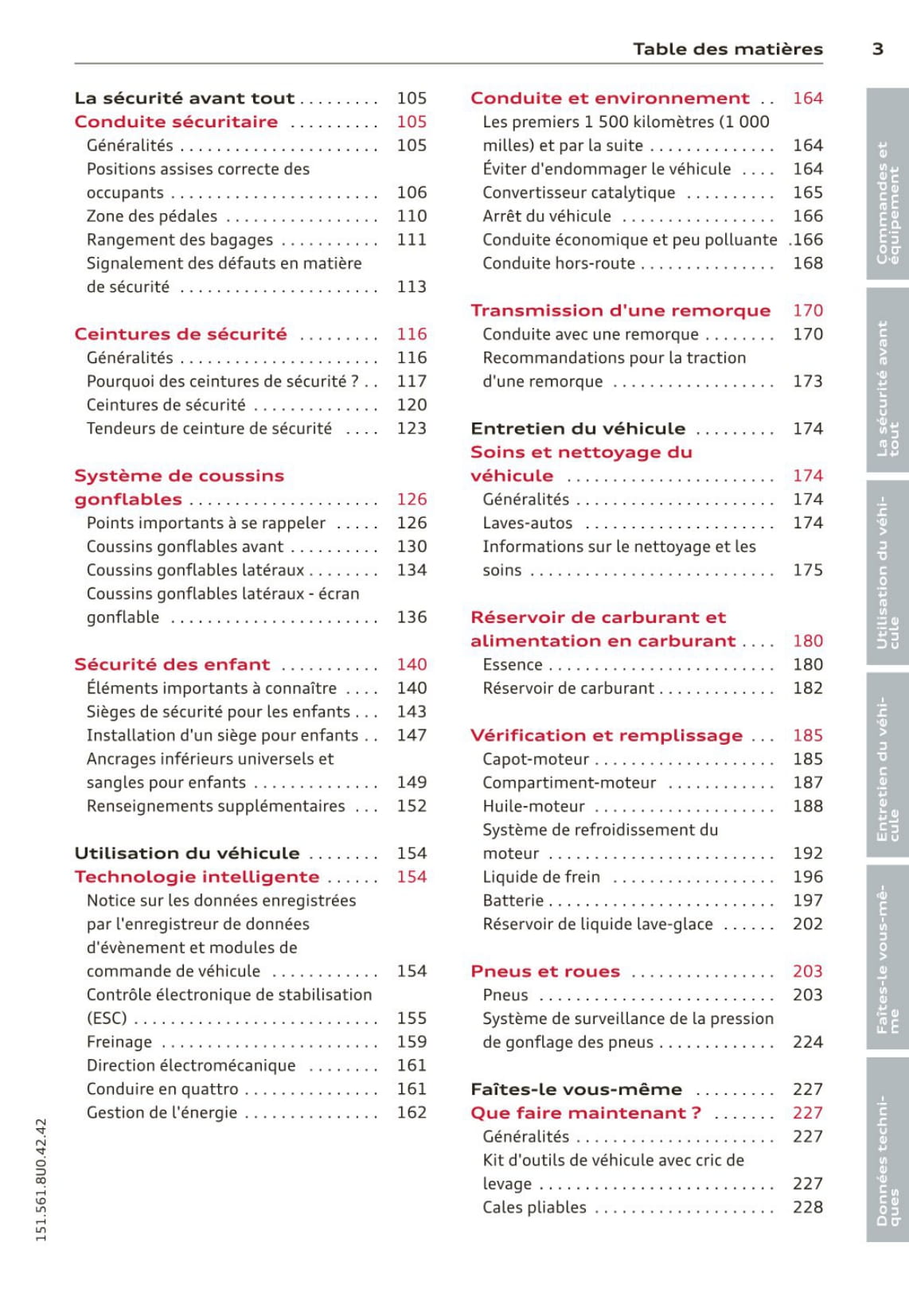 2011-2015 Audi Q3 Manuel du propriétaire | Français