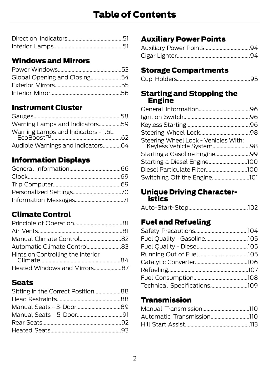 2014-2015 Ford Fiesta Owner's Manual | English