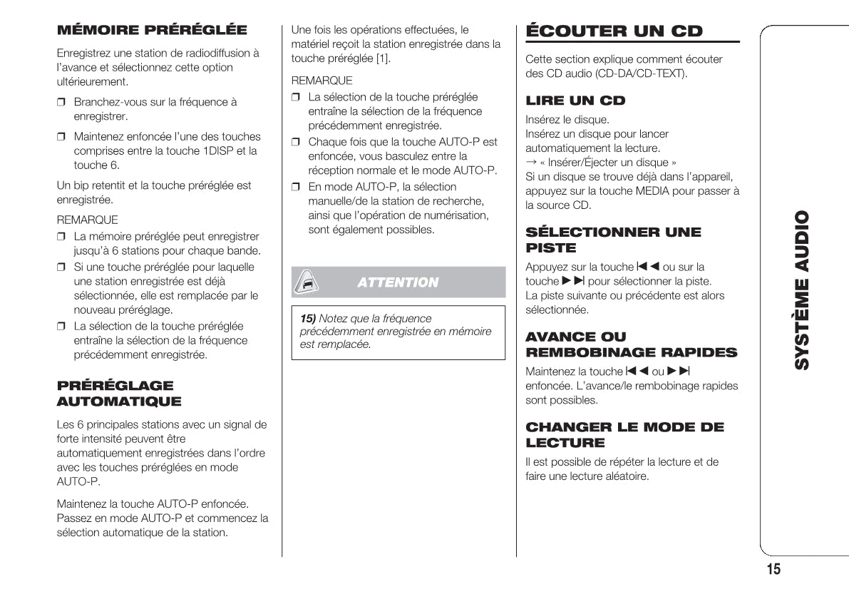 Fiat Fullback RadioNav Guide d'utilisation 2018