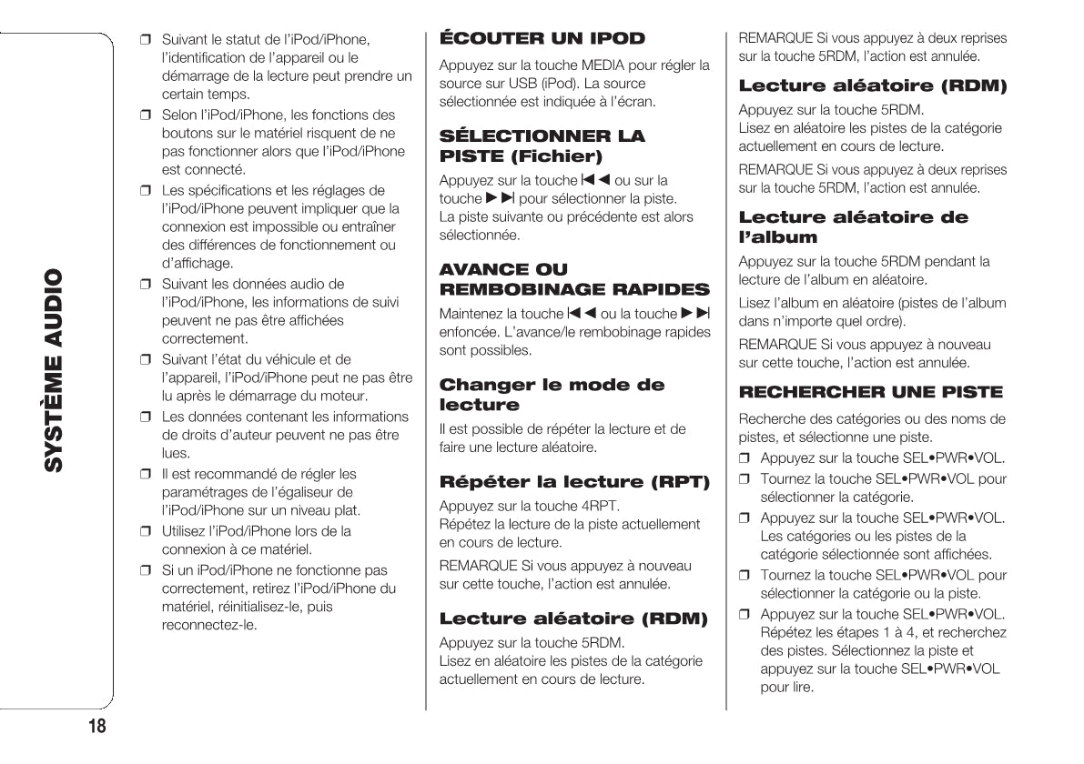 Fiat Fullback RadioNav Guide d'utilisation 2018