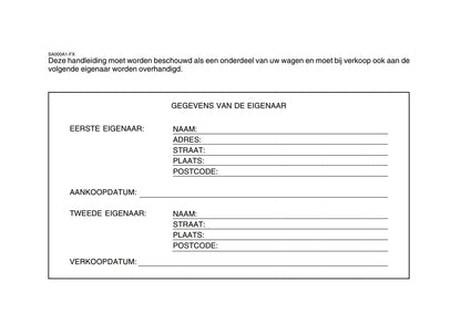 2004-2005 Hyundai Accent Gebruikershandleiding | Nederlands