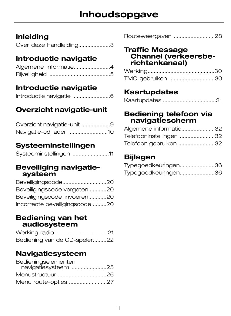 Ford CD-navigatiesysteem Handleiding 2008 - 2011