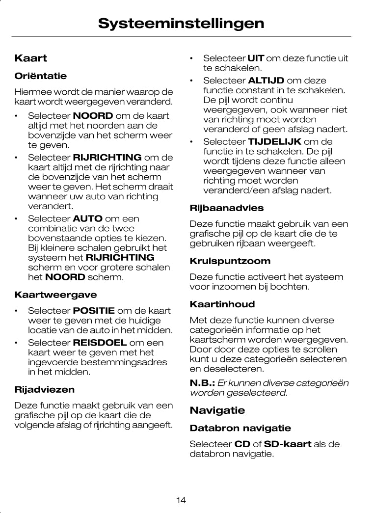 Ford CD-navigatiesysteem Handleiding 2008 - 2011