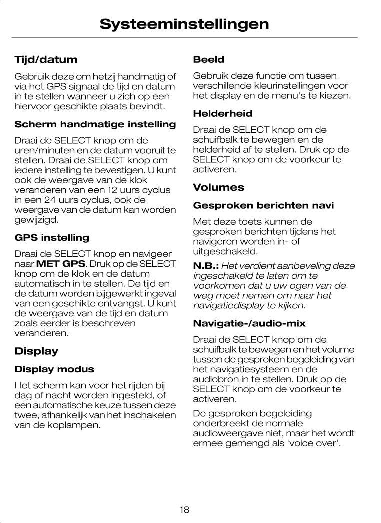 Ford CD-navigatiesysteem Handleiding 2008 - 2011