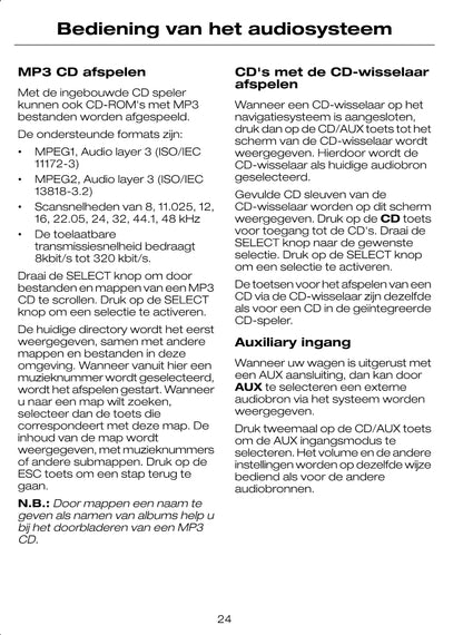 Ford CD-navigatiesysteem Handleiding 2008 - 2011