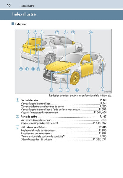 2018-2020 Lexus CT 200h Bedienungsanleitung | Französisch