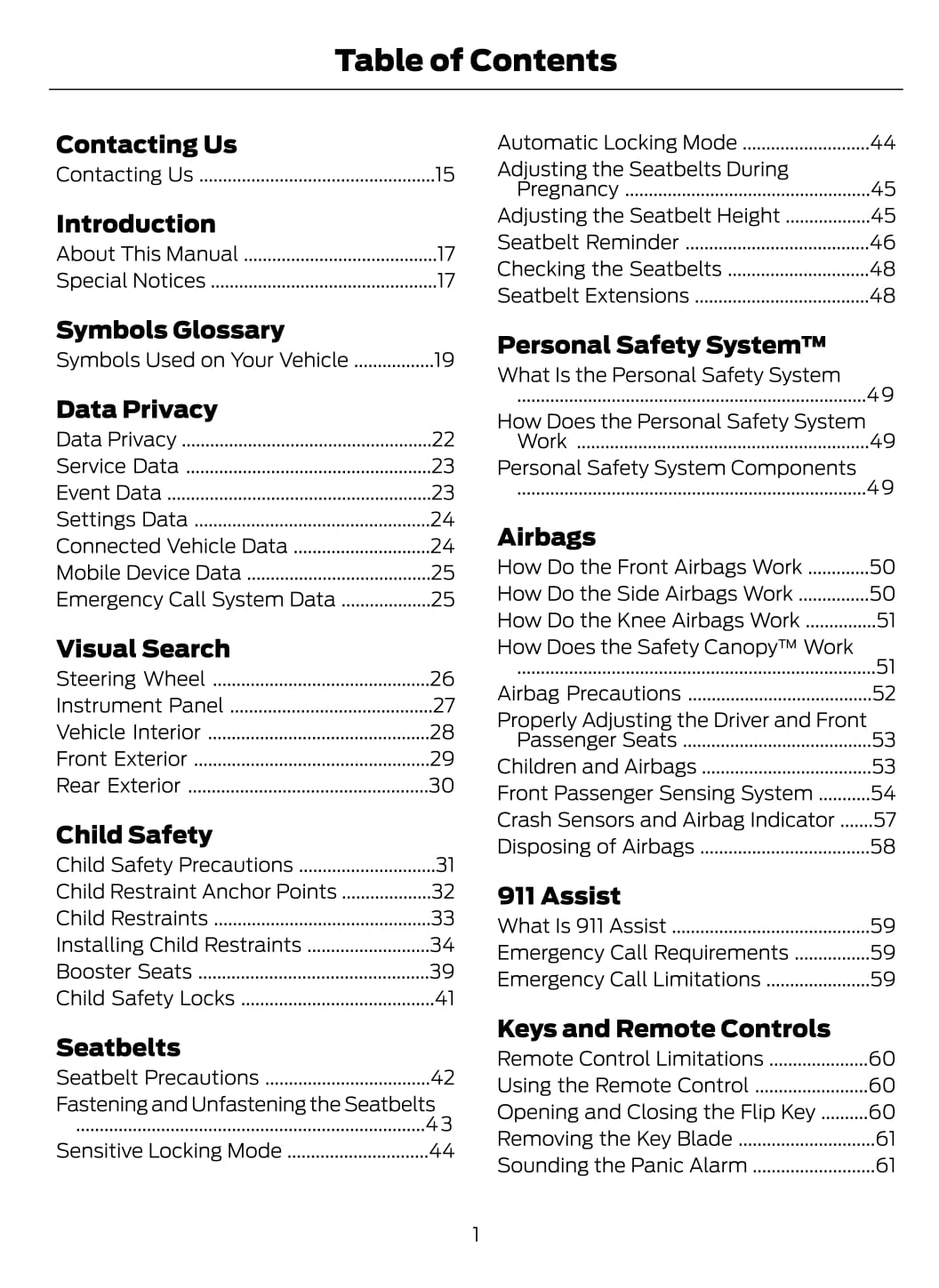 2022 Ford Maverick Owner's Manual | English