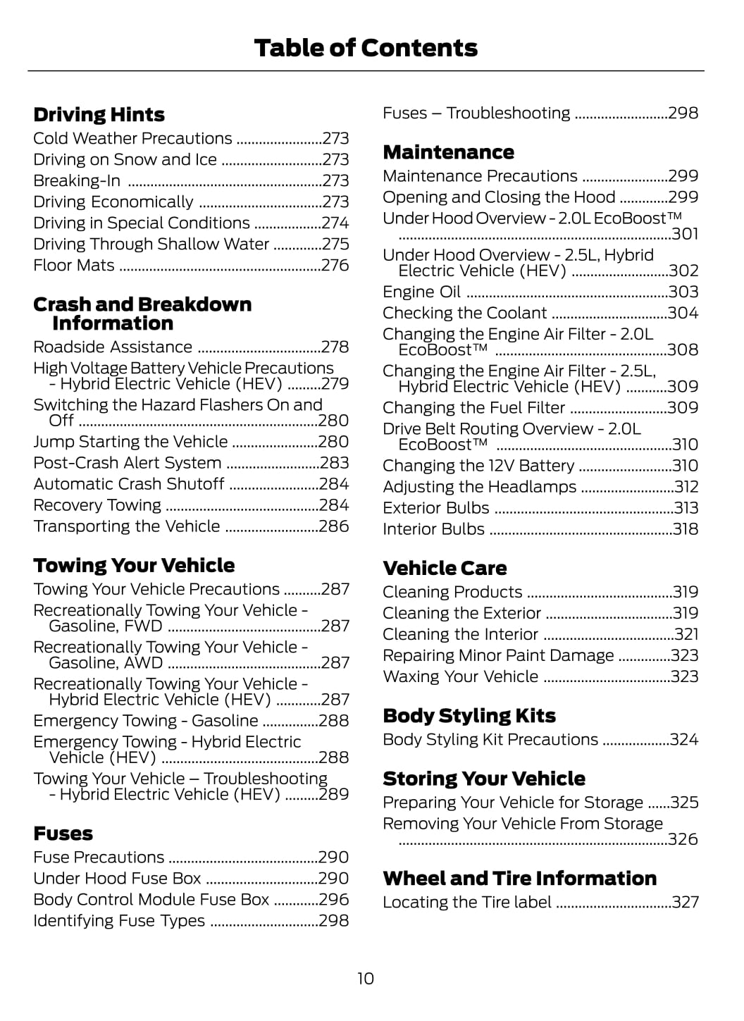 2022 Ford Maverick Owner's Manual | English