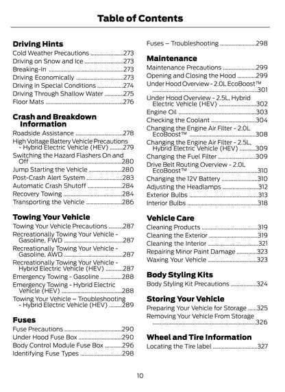 2022 Ford Maverick Owner's Manual | English